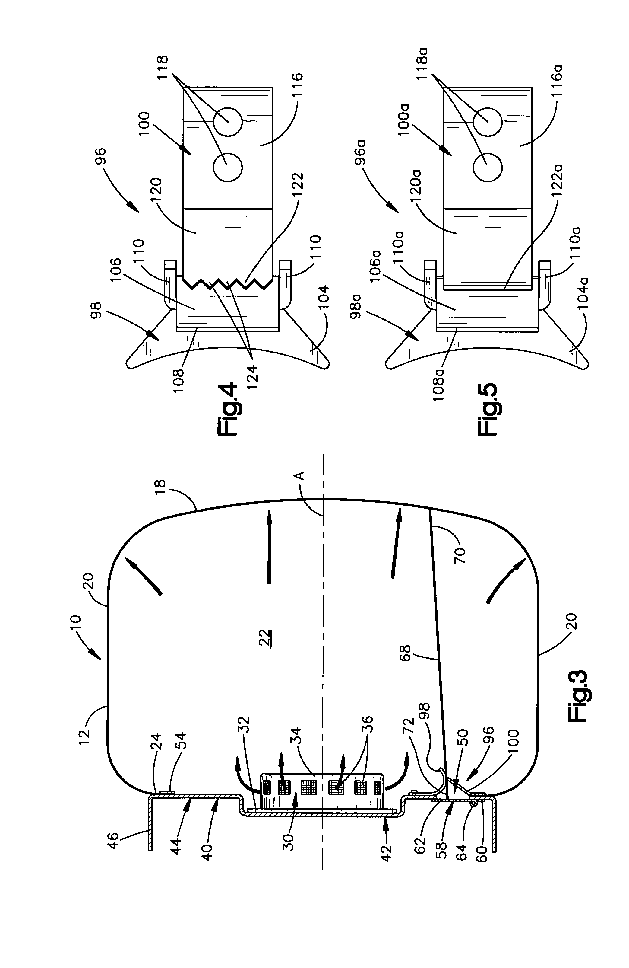 Air bag module with locking member for locking the position of a vent member