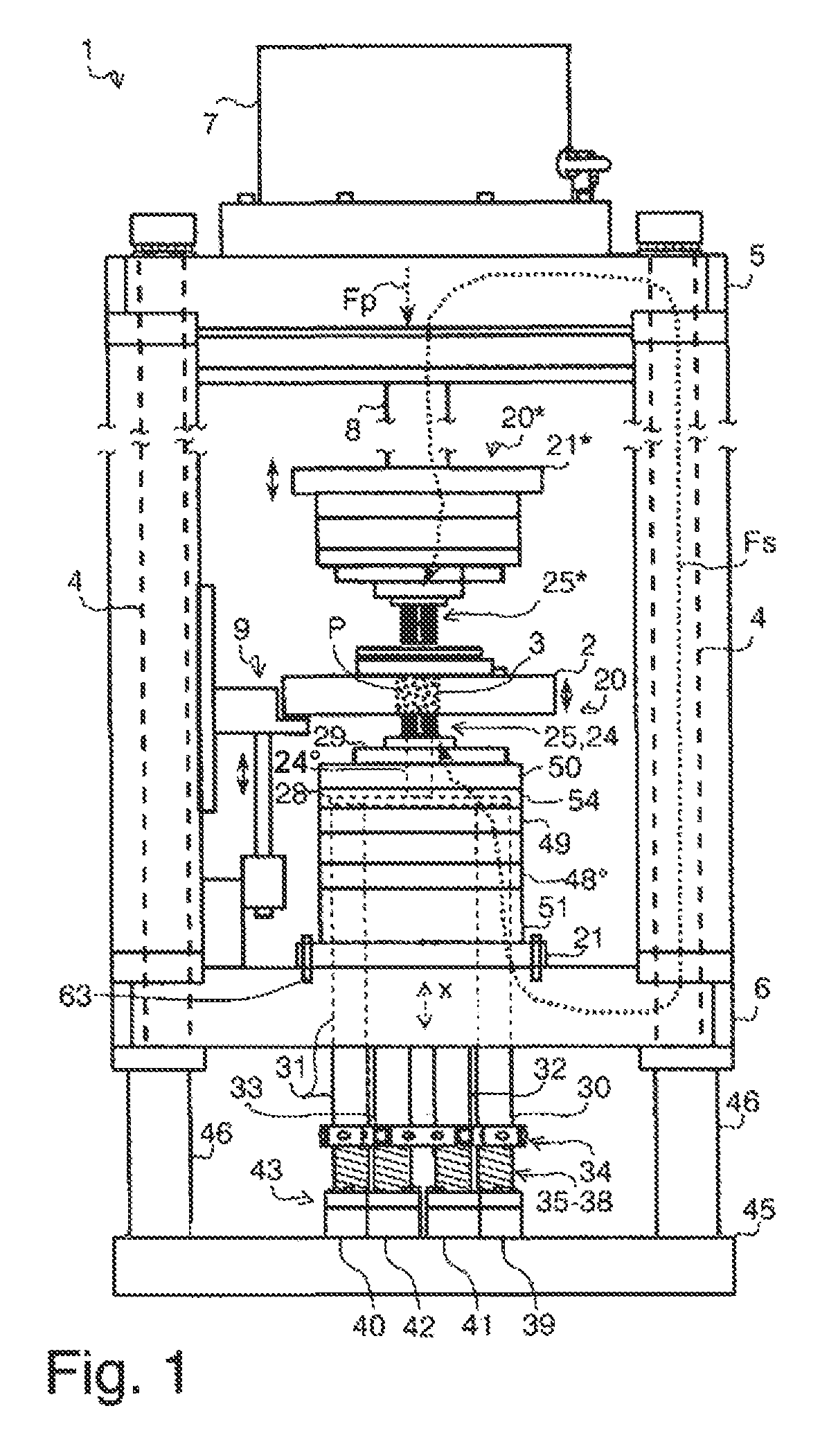 Ceramic-powder and/or metal-powder press tool, ceramic-powder and/or metal-powder press, modular system with such a press tool, method for assembling and operating a ceramic-powder and/or metal-powder press tool or a press