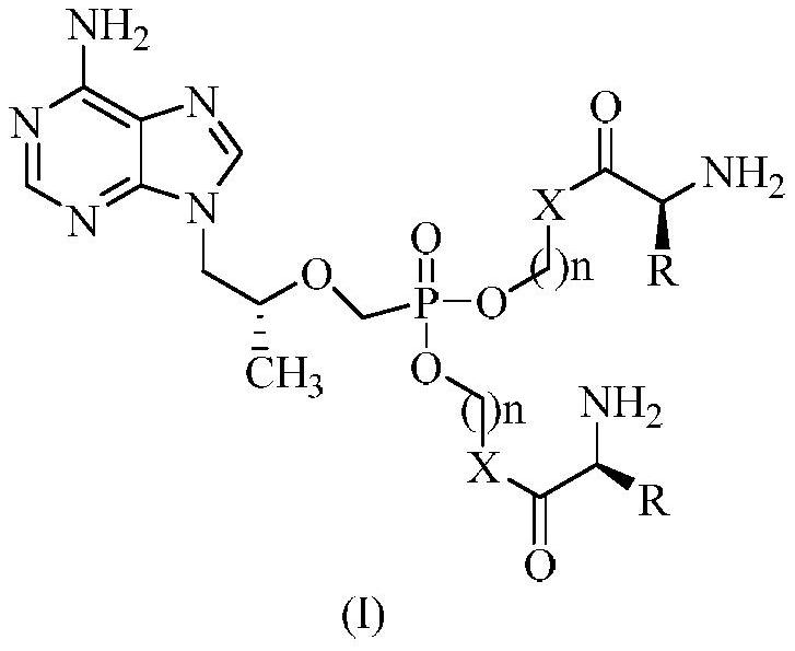 Tenofovir bis-l-amino acid ester and preparation method thereof