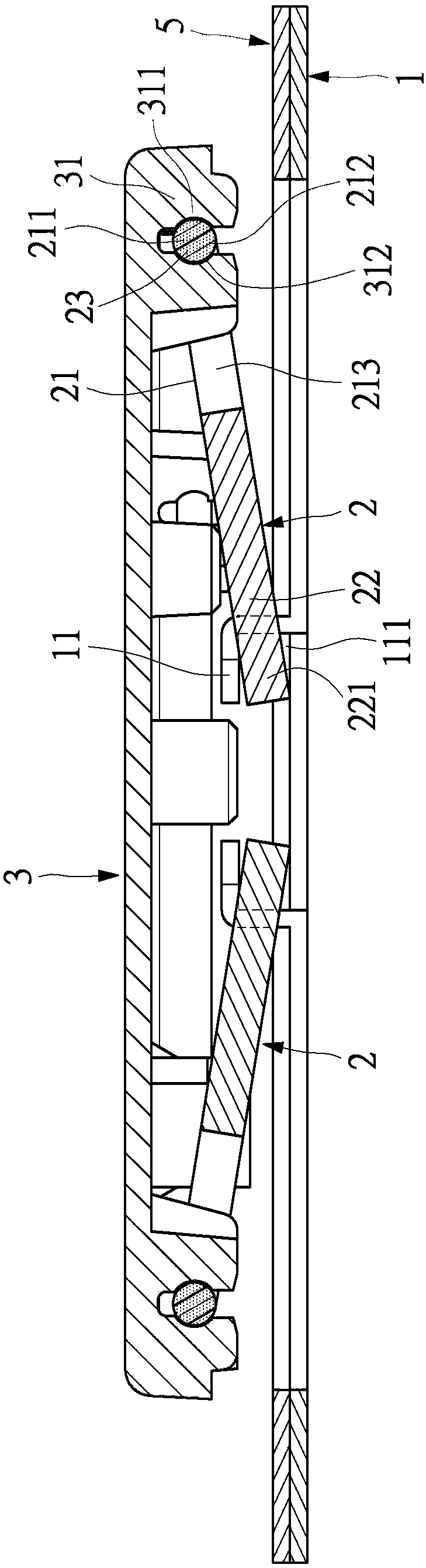 Key device and balance bar structure therefor