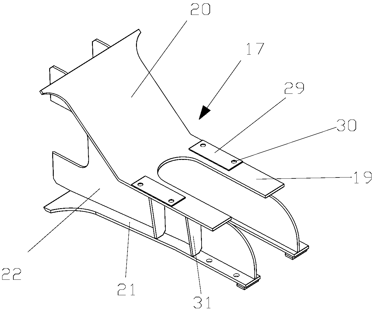 Railway self-rollover chassis