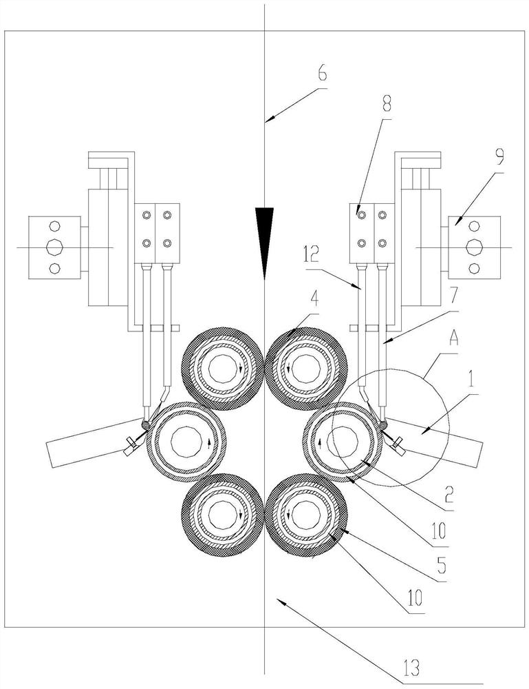 Continuous coating mechanism for solvent-free curing adhesive coating layer