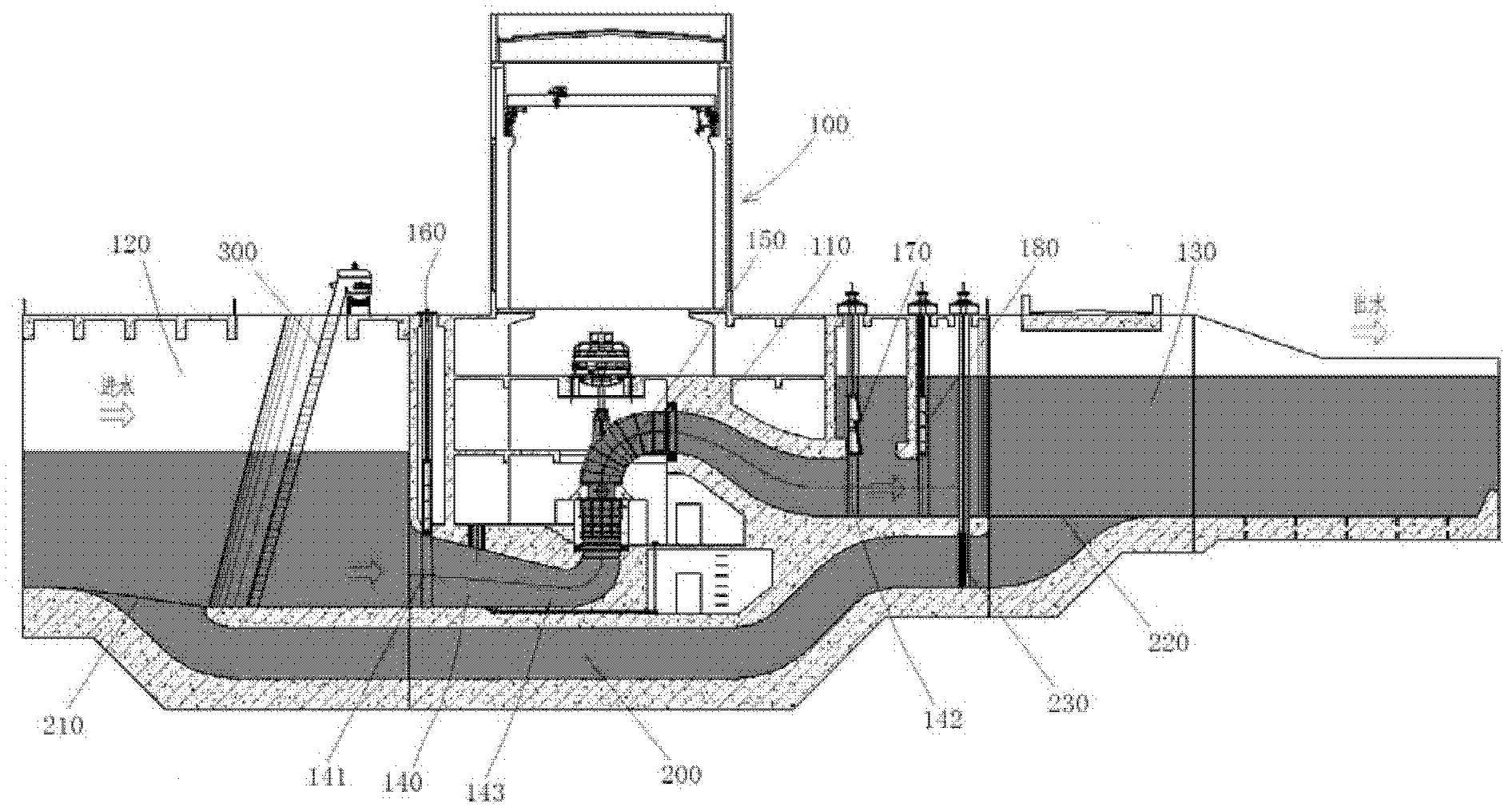 Double-layered pump gate arrangement structure