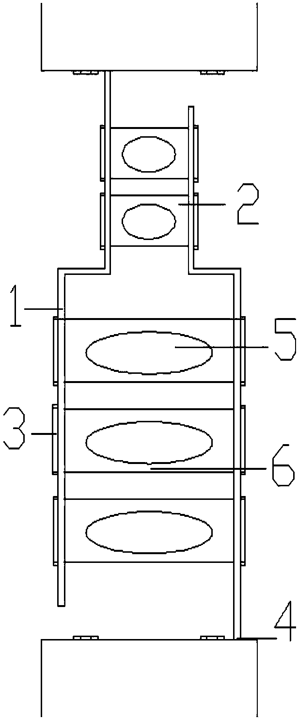 Soft steel damper with staged yield damping function
