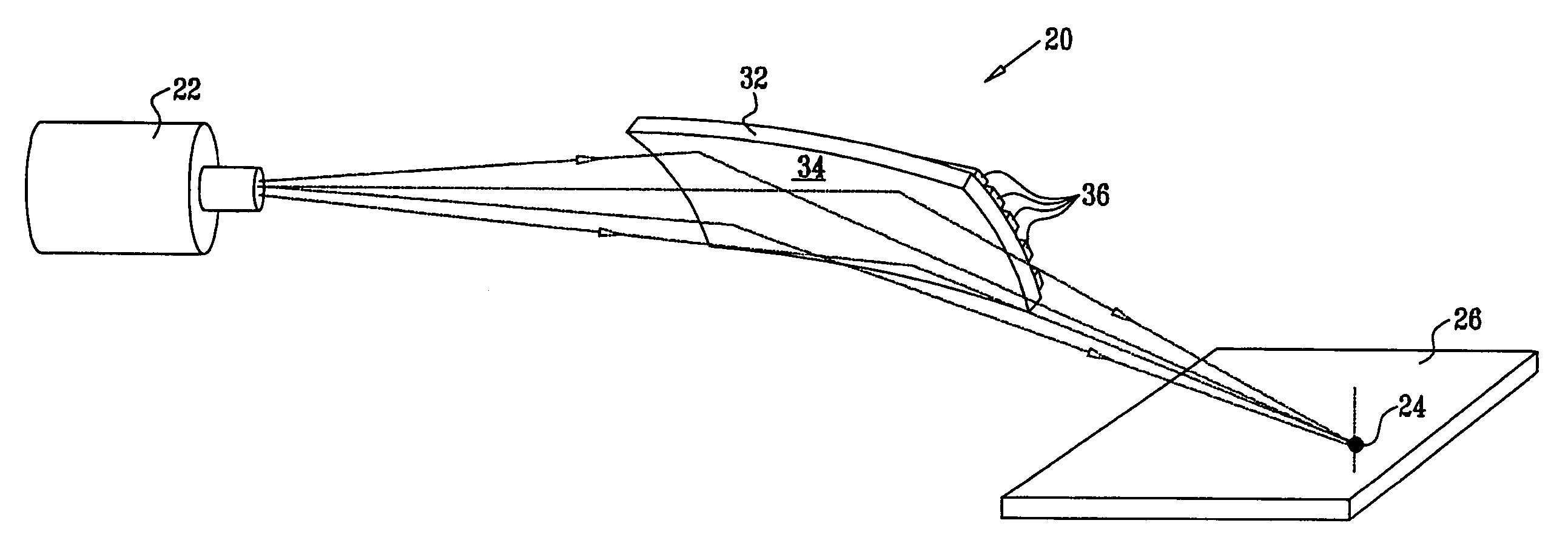 Curved X-ray reflector