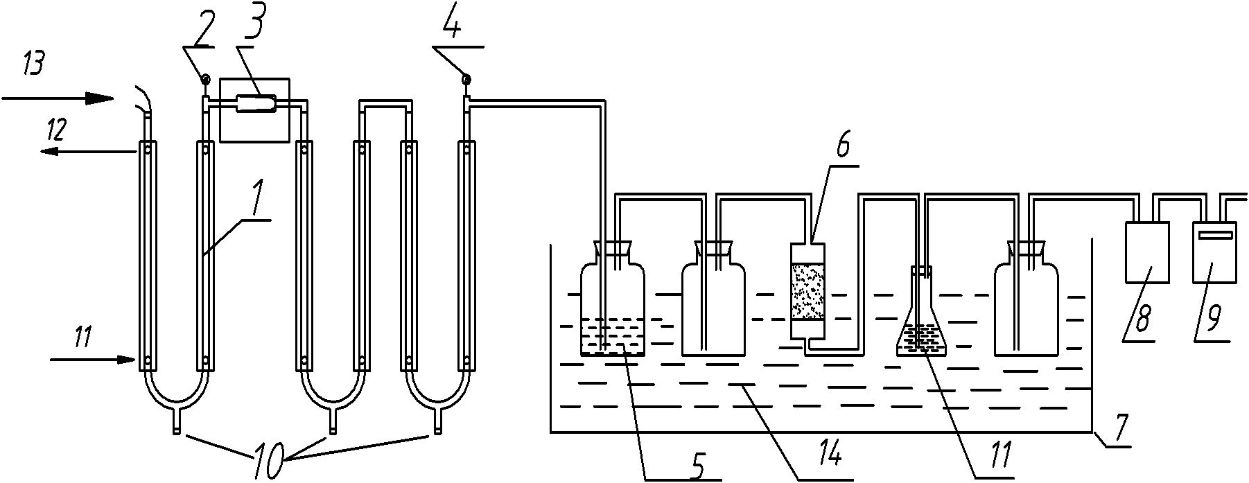 Method for collecting dioxin from incineration flue gas of household garbage