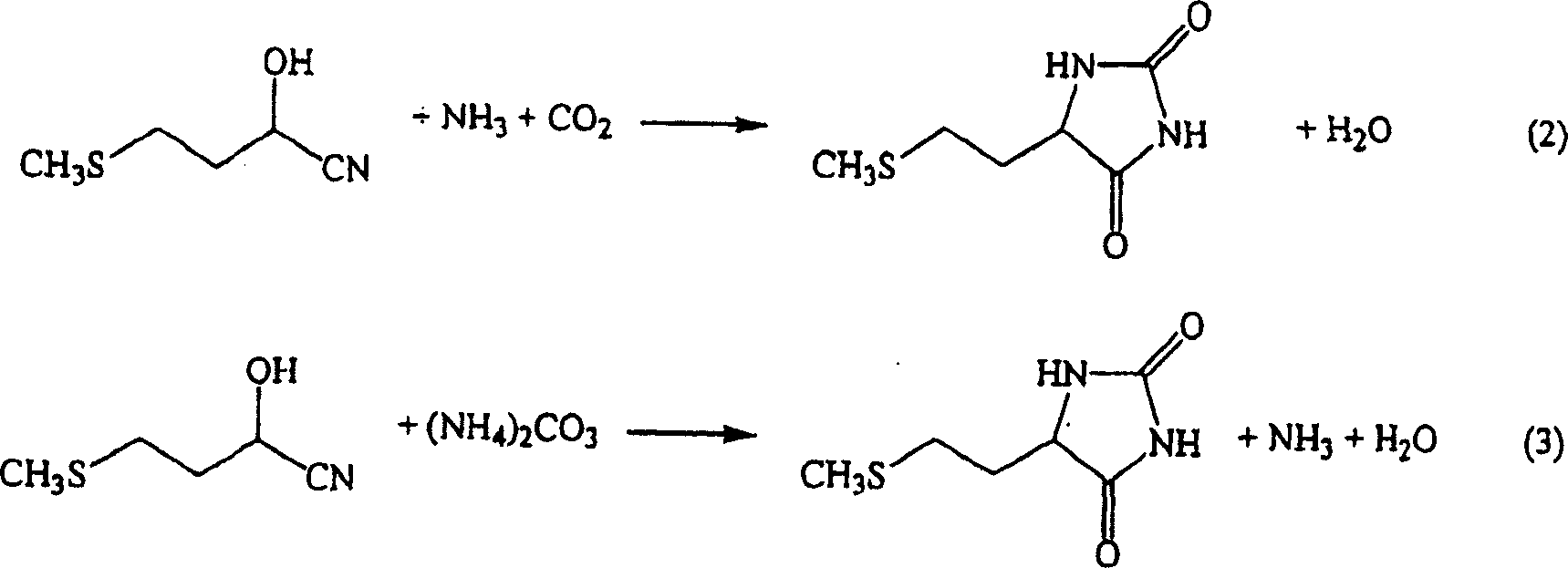 Process for producing methionine