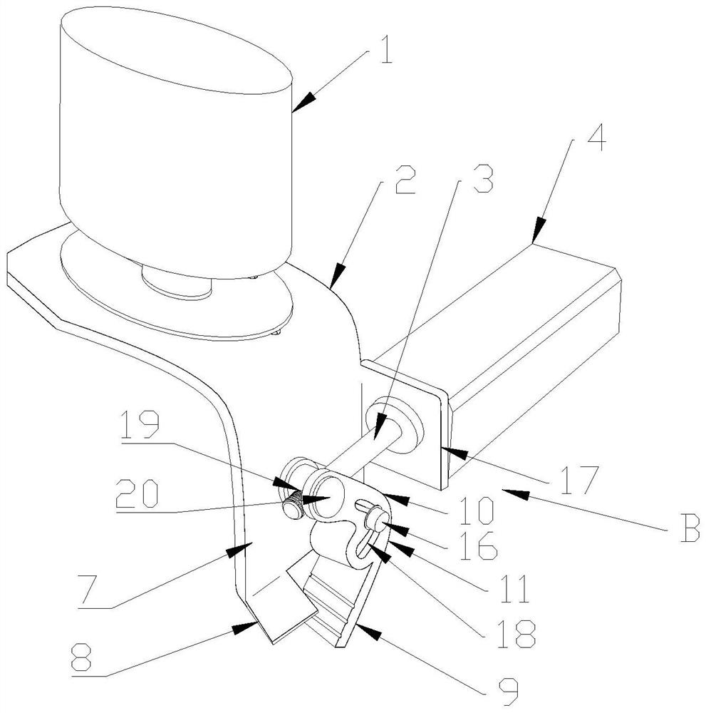 Mask production thread swinging and side clamping device