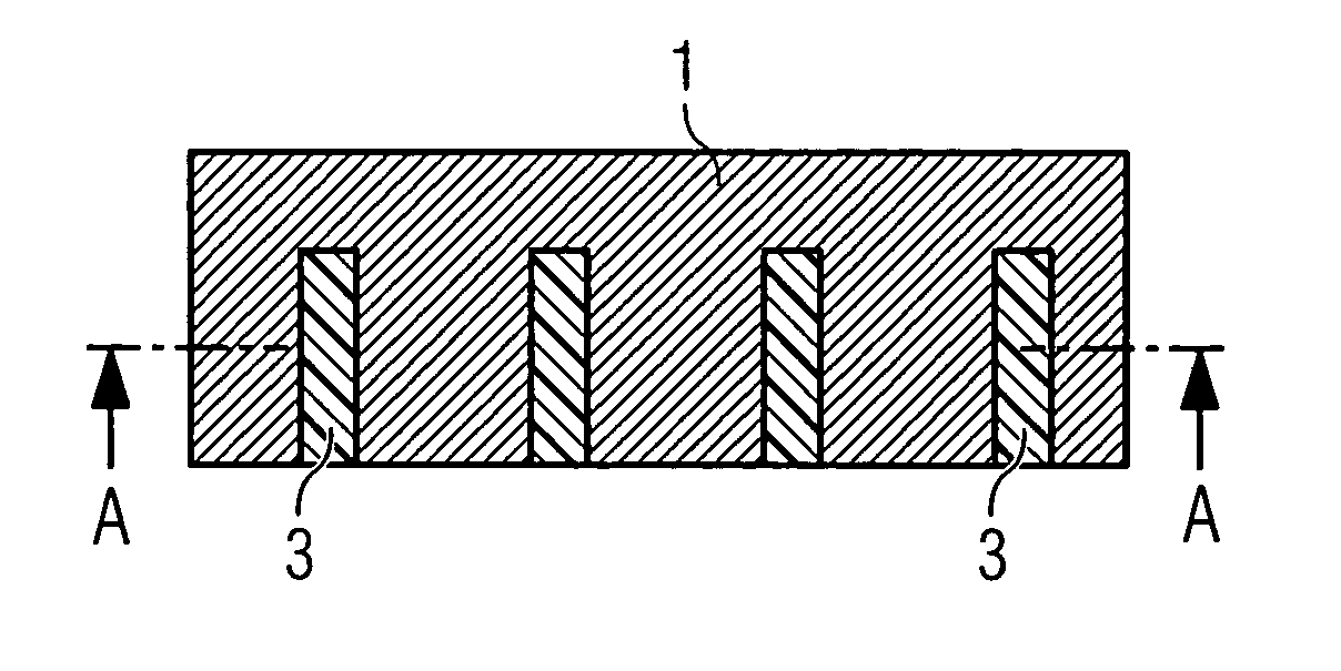 Method of producing a structure on the surface of a substrate