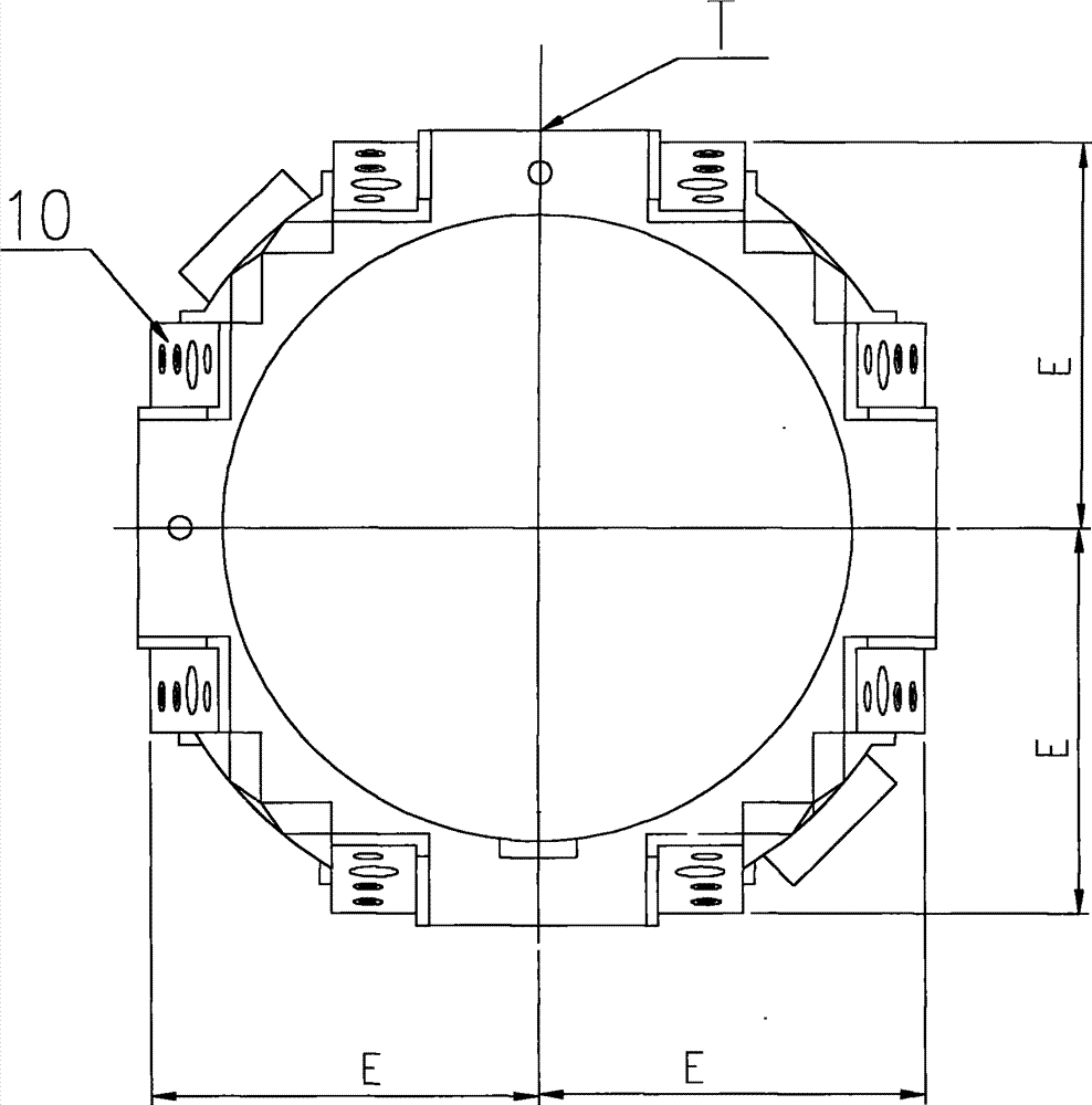 Size control method for precision processing of pyramid sleeve and measurement clamping plate