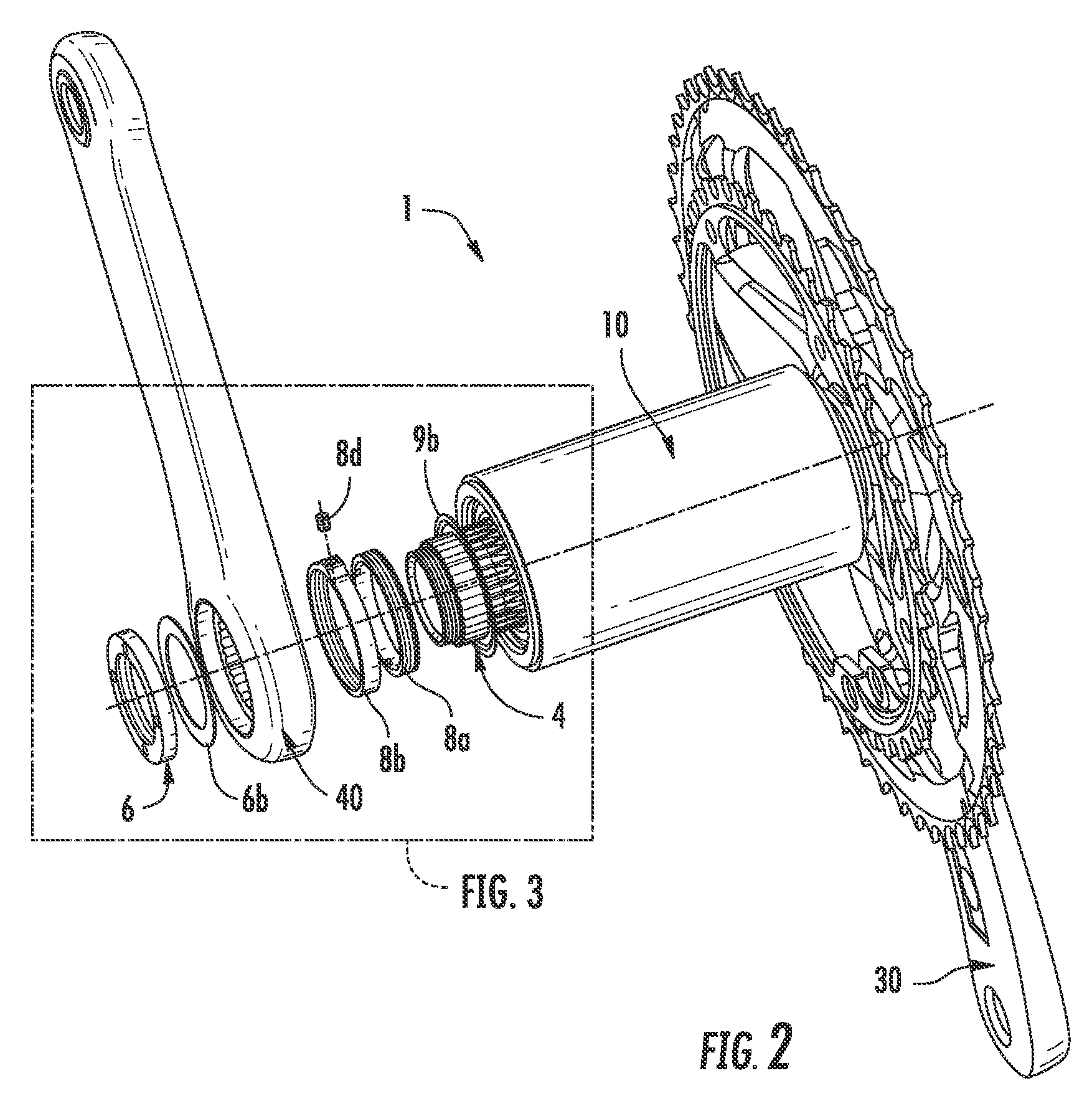 Bottom bracket assembly of a bicycle and left crank arm assembly thereof