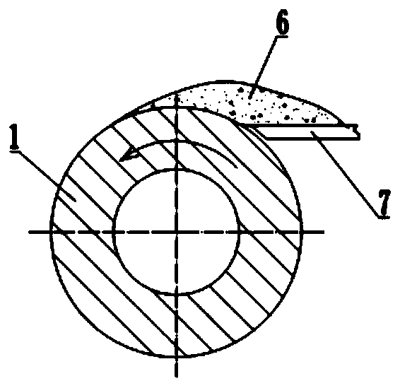 Surface surfacing welding process of crystallizer foot roll and workpiece clamping tool