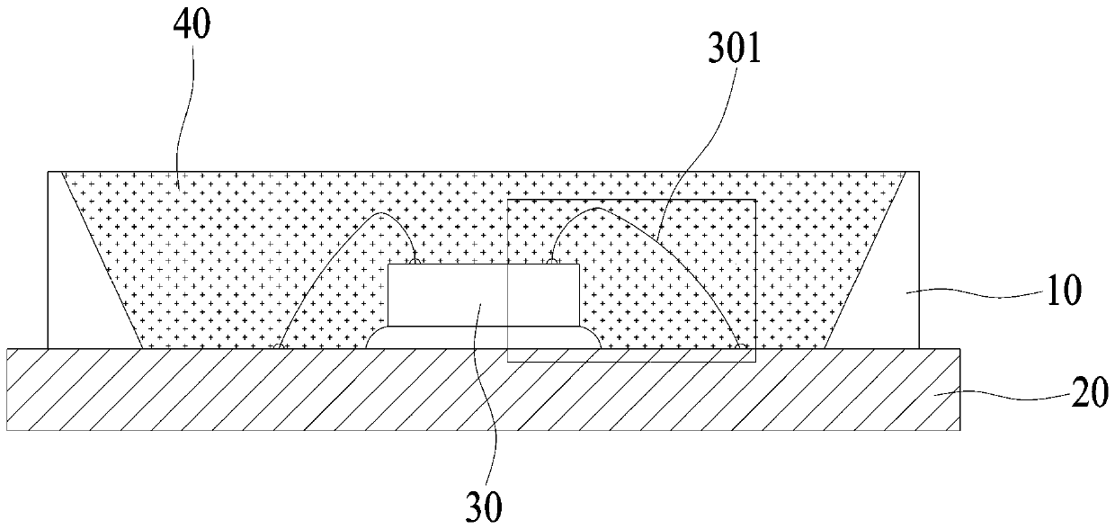 LED chip package support and production method thereof