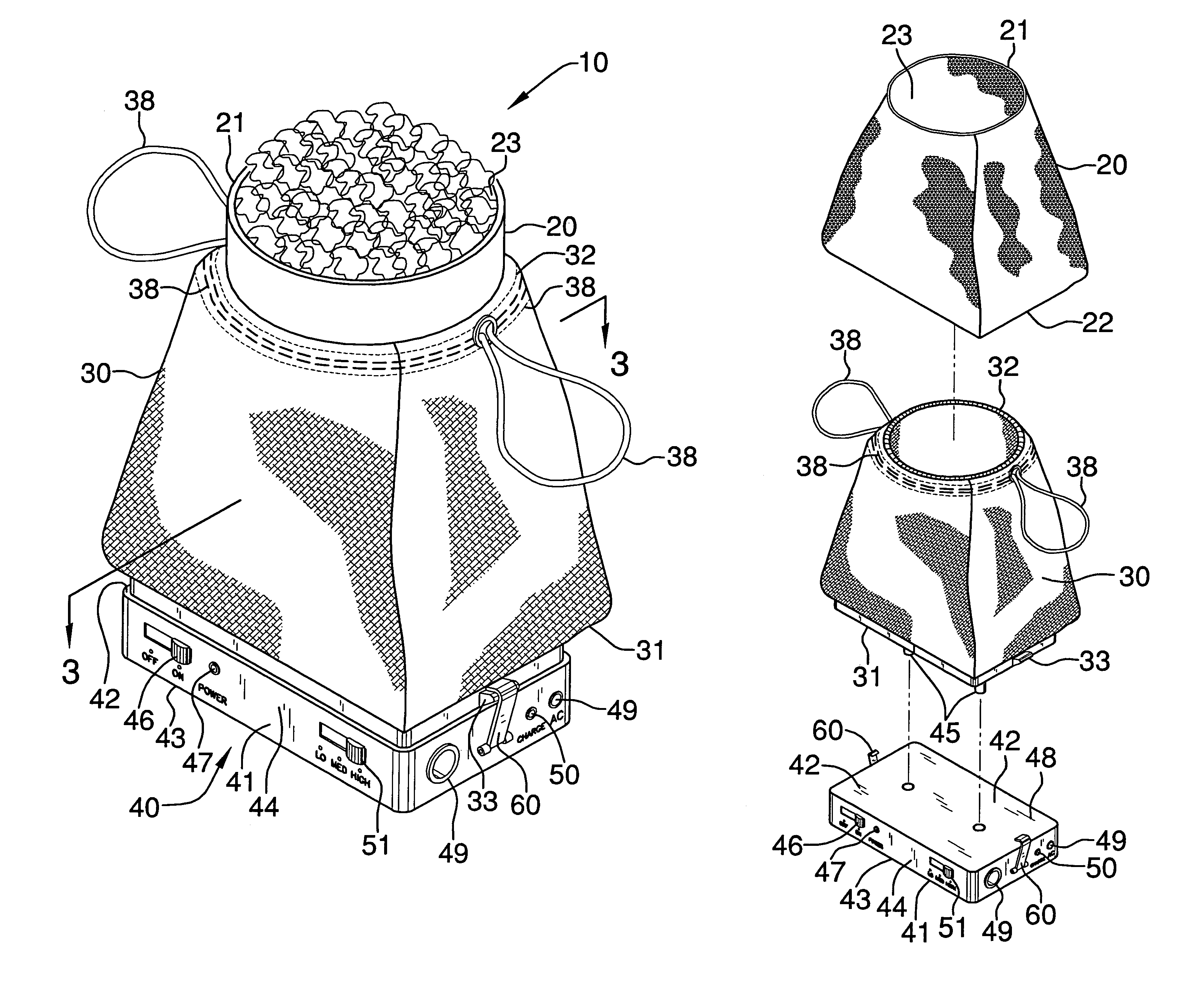 Popcorn heating device