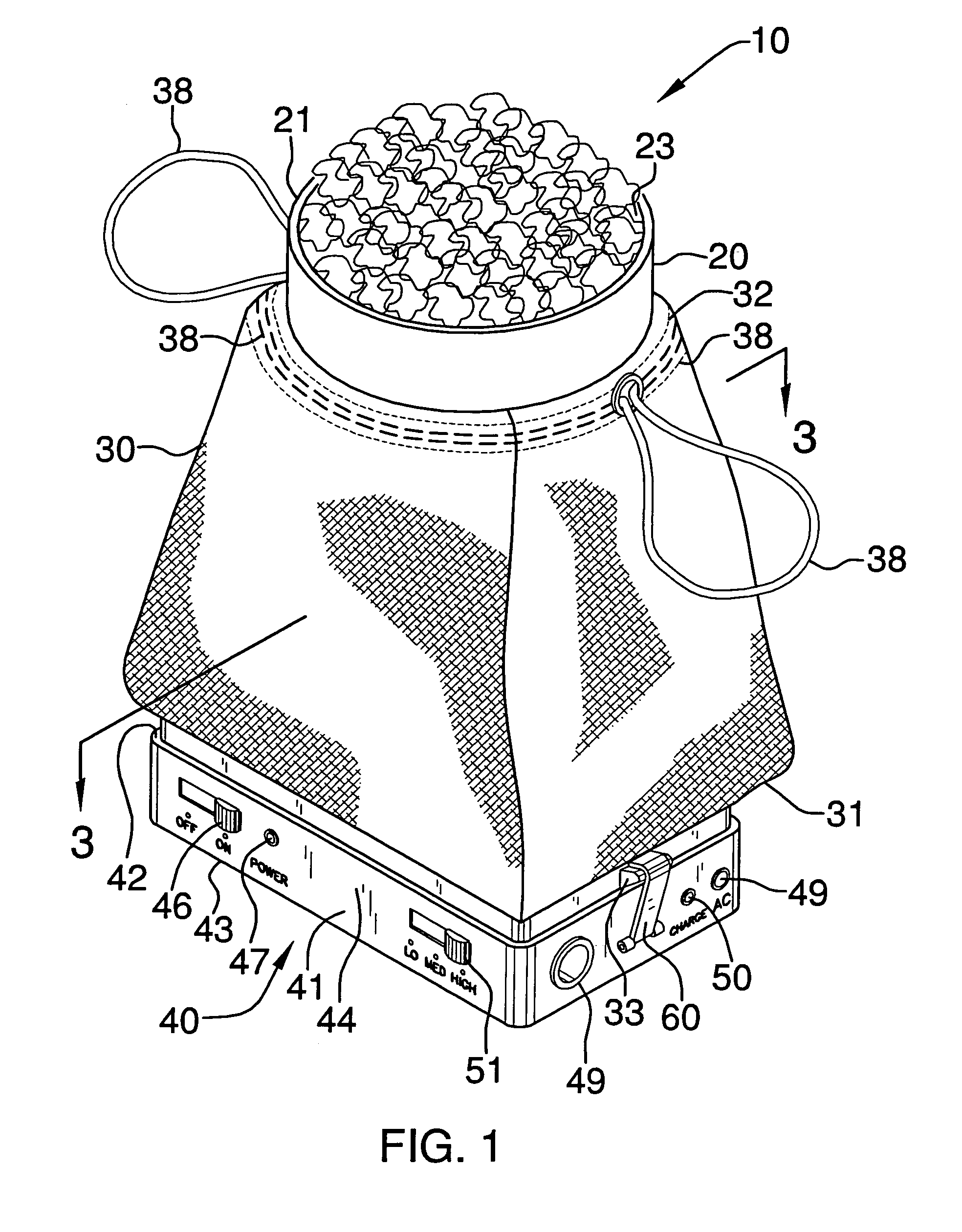 Popcorn heating device