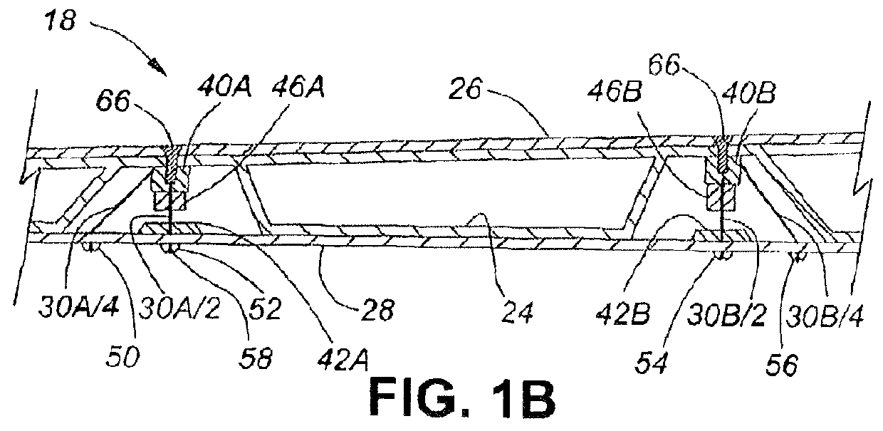 Footwear having cushioning between sole and upper