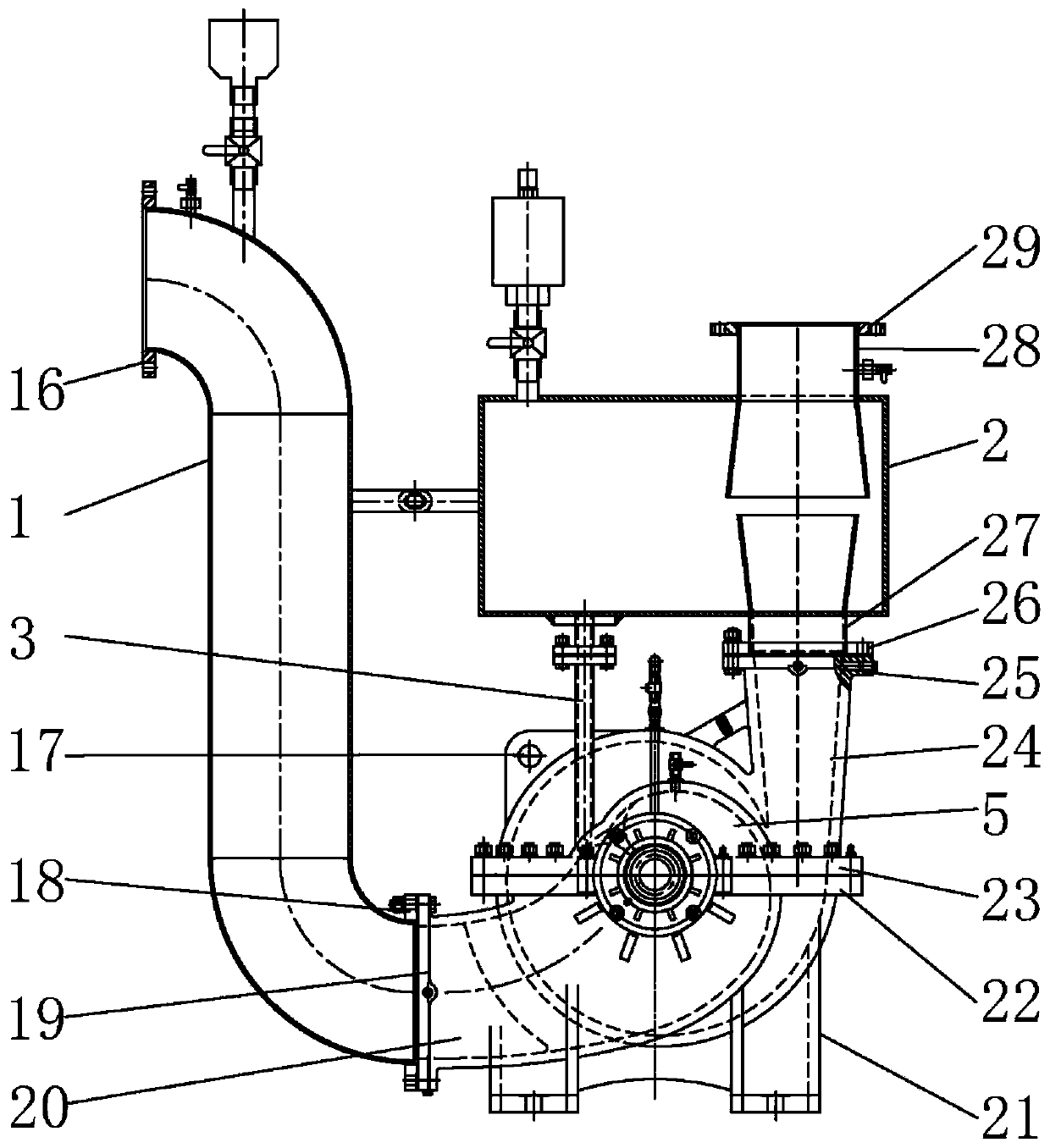Single-stage double-suction horizontal self-sucking pump