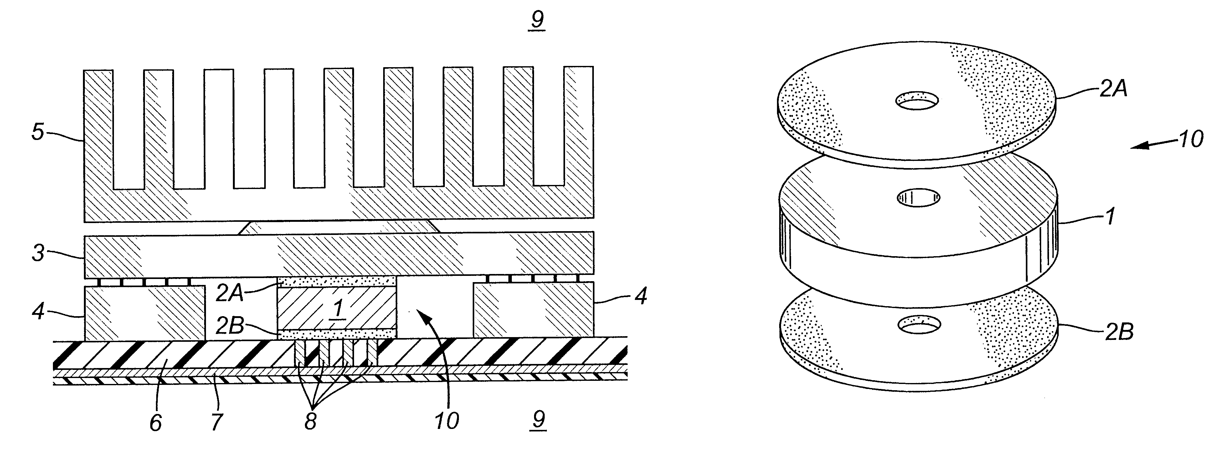 Method and apparatus for heat dispersion from the bottom side of integrated circuit packages on printed circuit boards