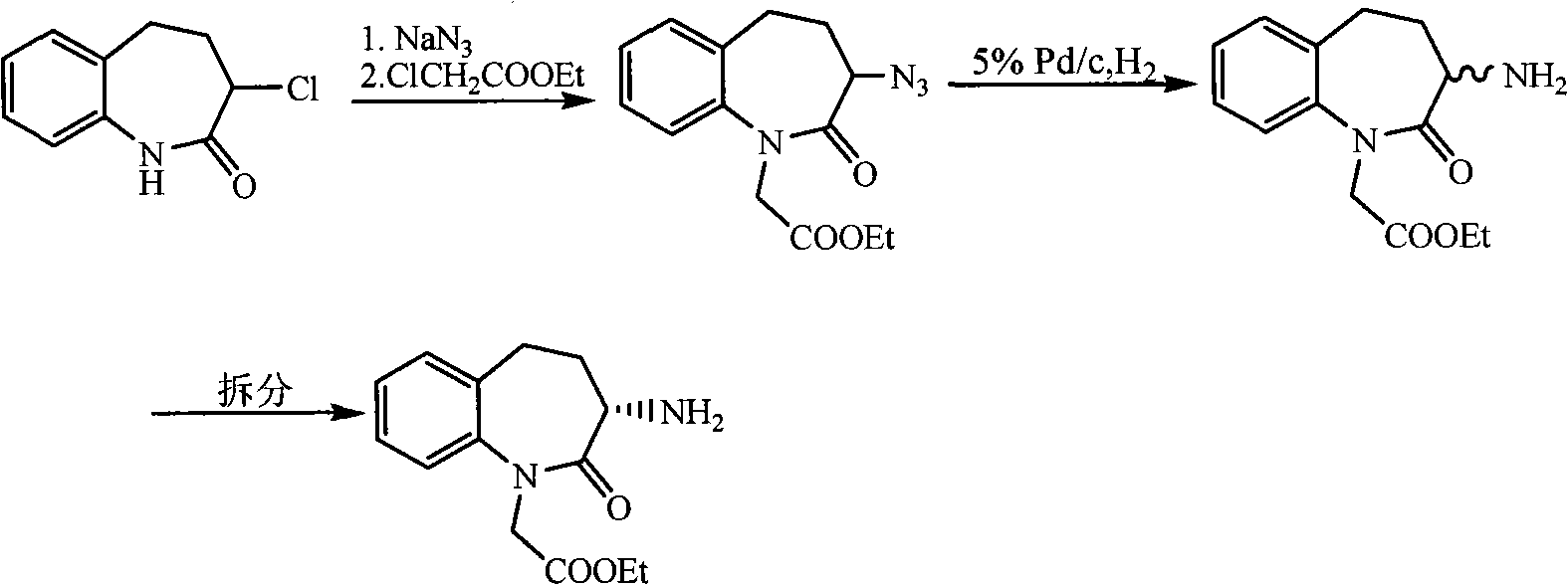Synthetic method of Benazepril key intermediate S-amino substance