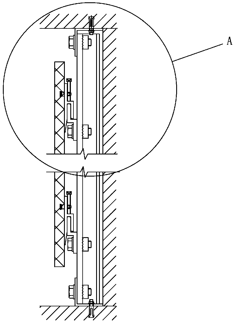 Repeatable assembly type indoor stone dry hanging device