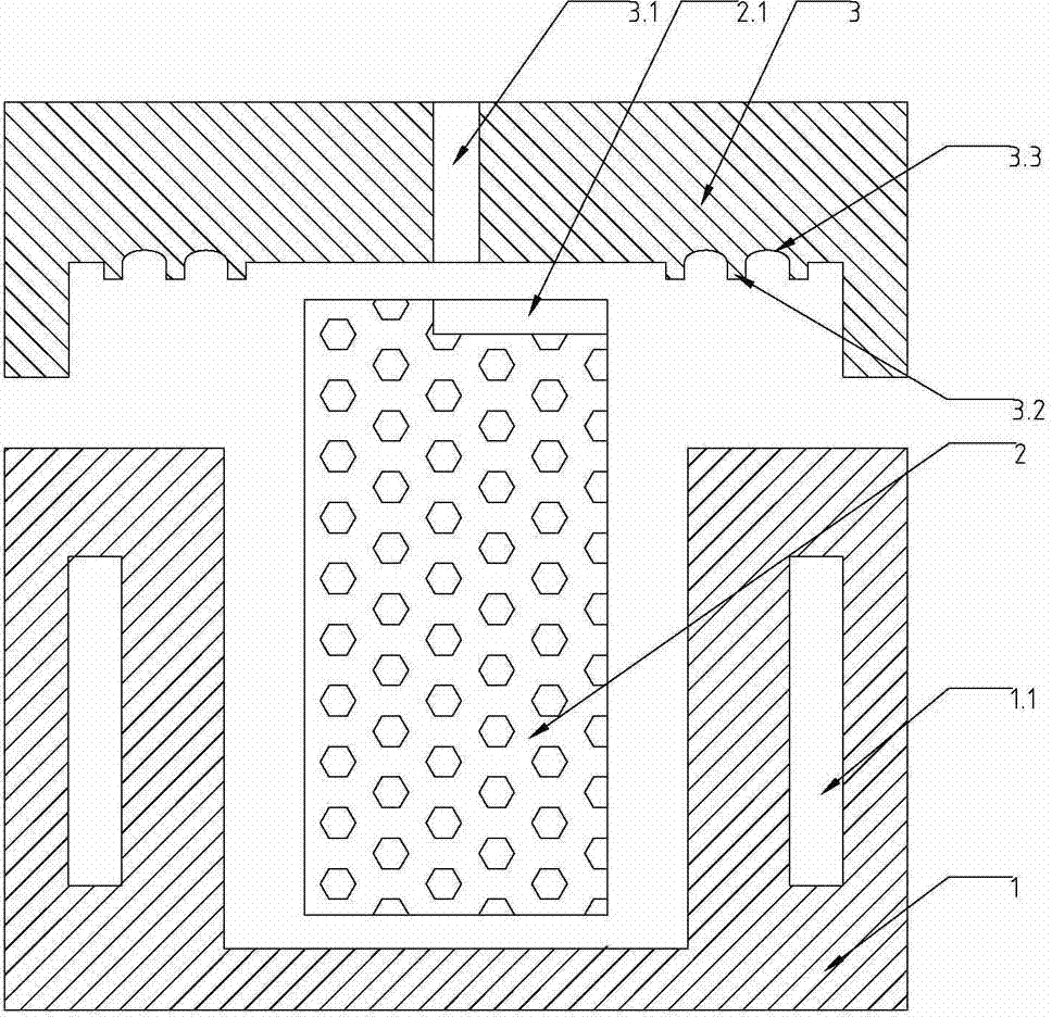 Device for producing large-diameter plastic connecting flange