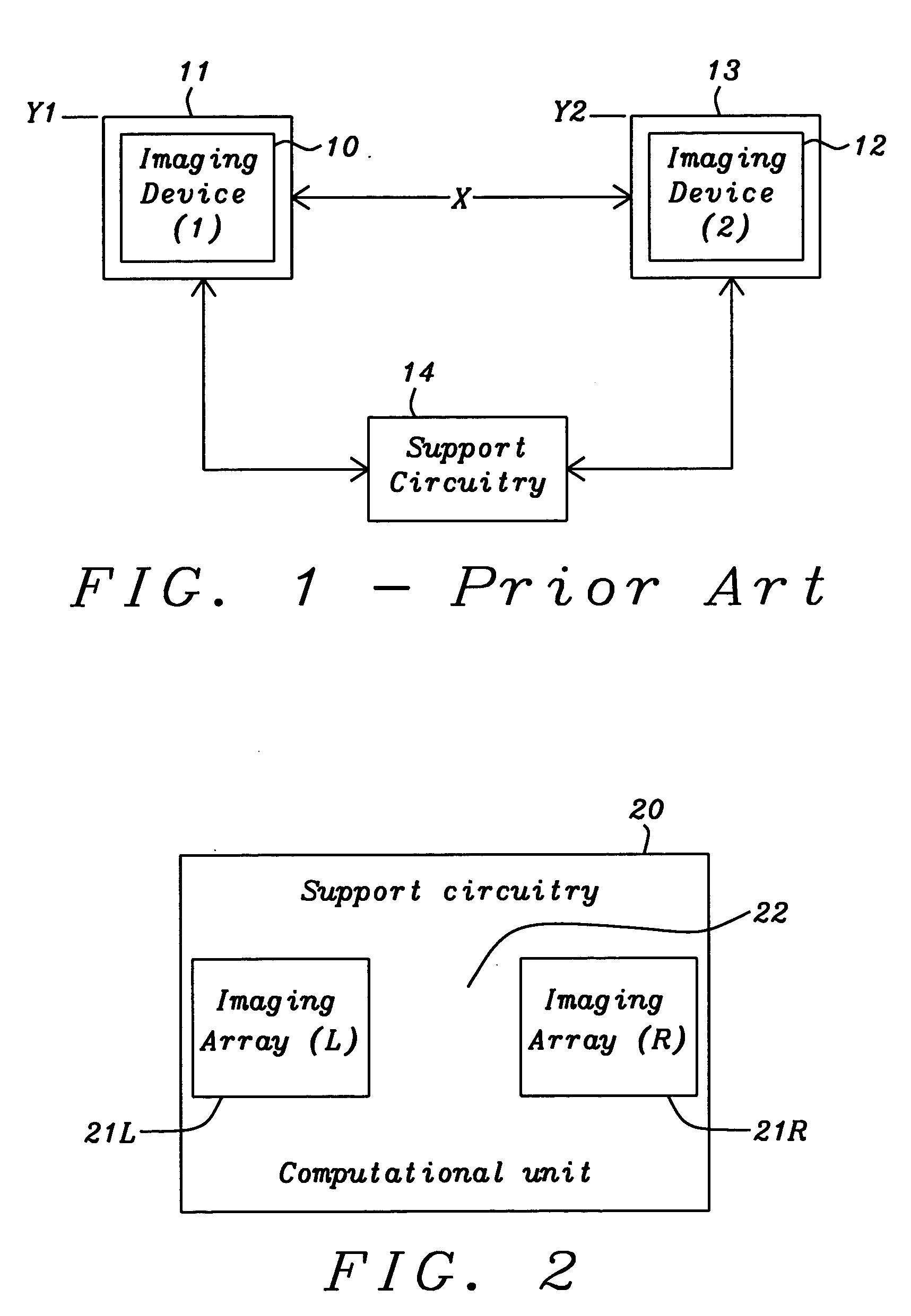 Single chip stereo imaging system with dual array design