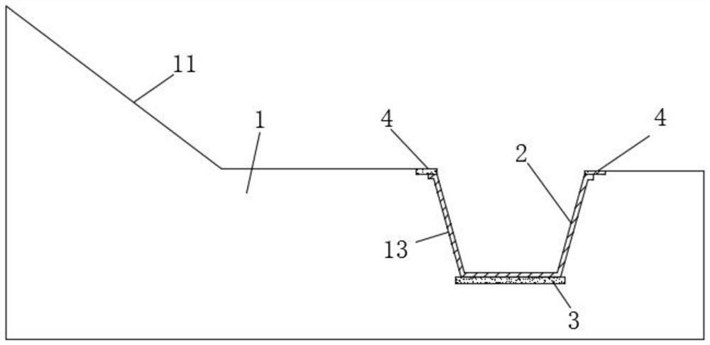 Basalt fiber composite material drainage ditch mounting process