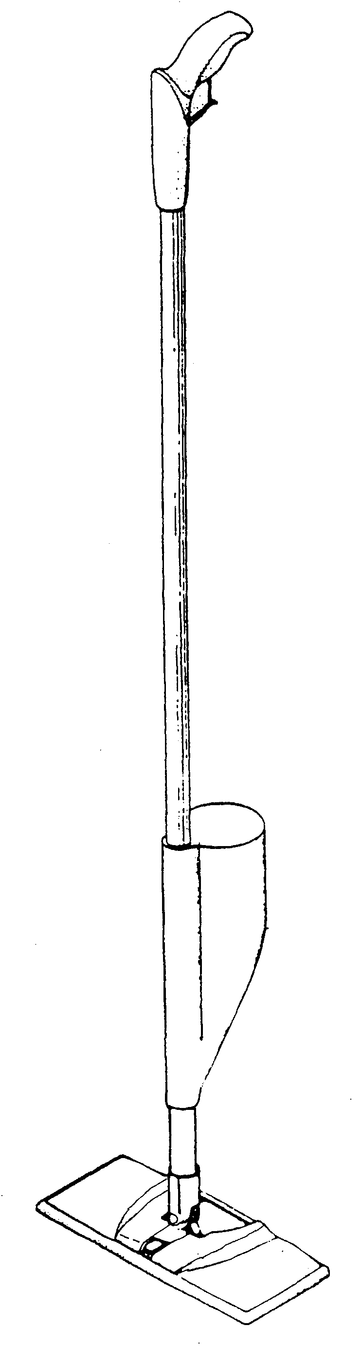 A cleaning implement having high absorbent capacity