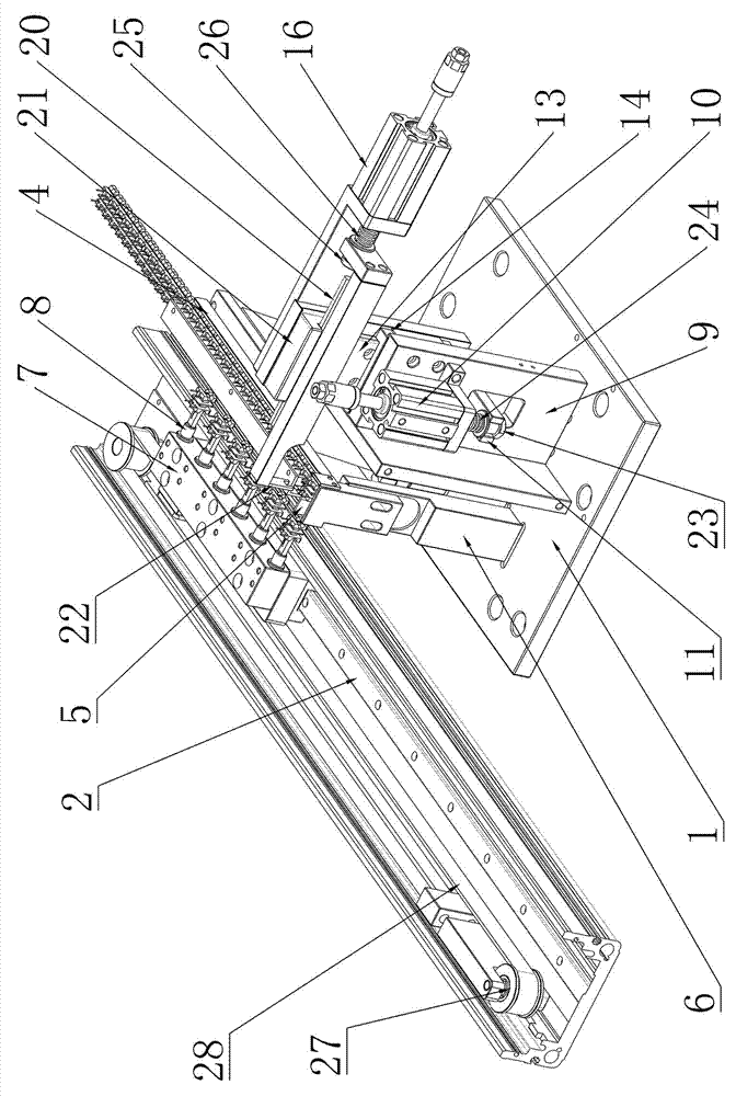 Automatic feeding mechanism applied to automatic production line