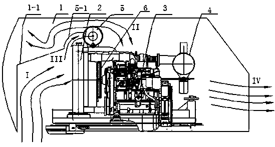 A power cabin structure and an aerial work platform using the structure