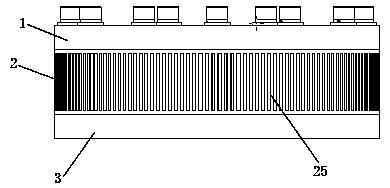 Selective electroplating anode water gallery device