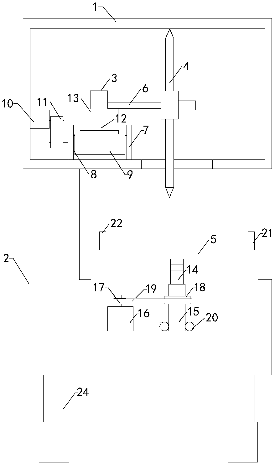 Cutting device for straight steel ruler production