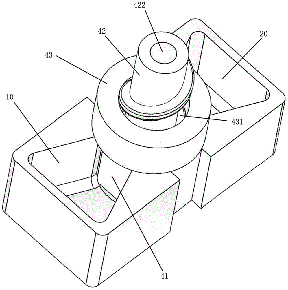 Reagent clamping box with magnetic bead transfer structure