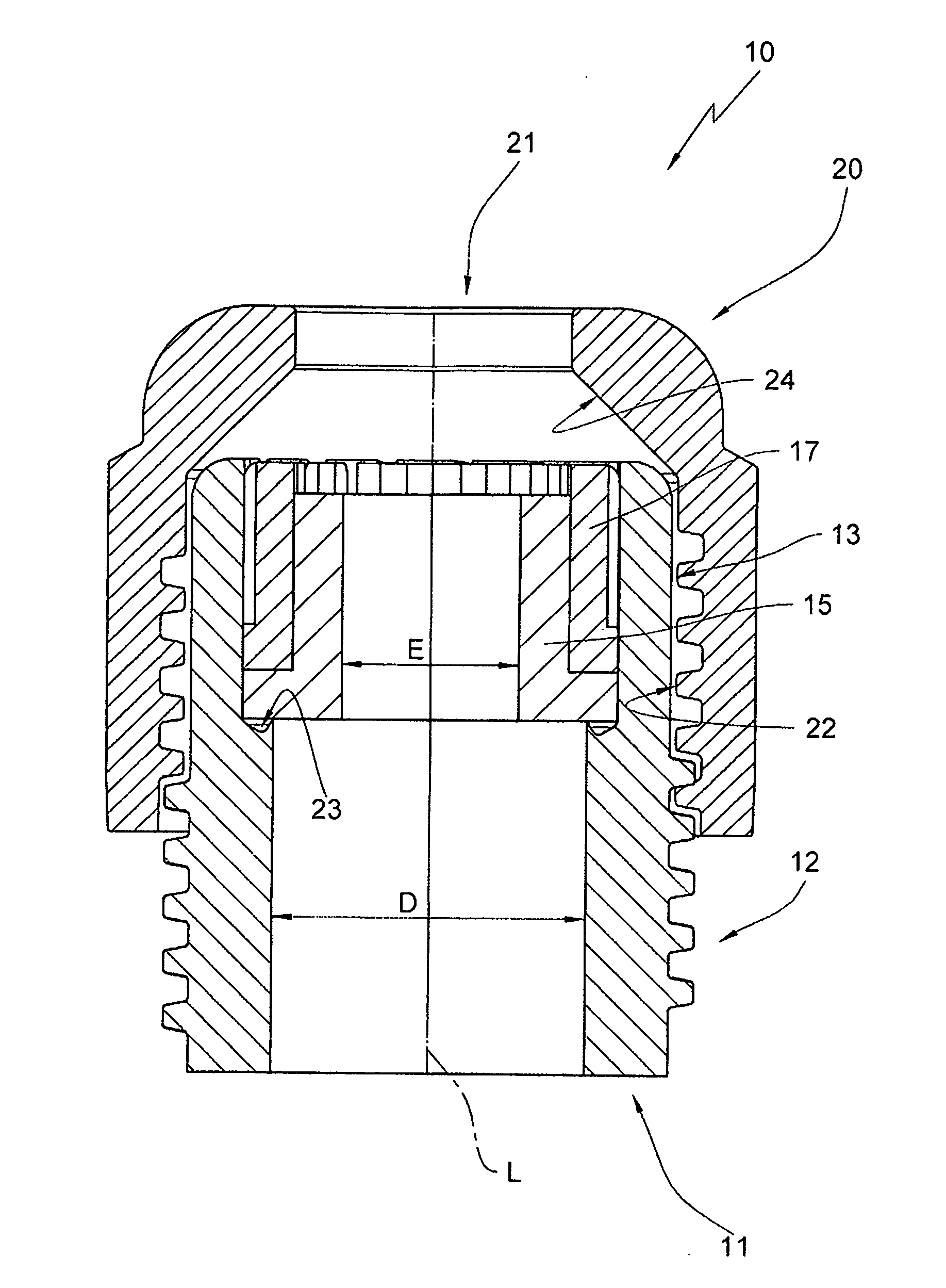 Device for fixating cables with pull relief