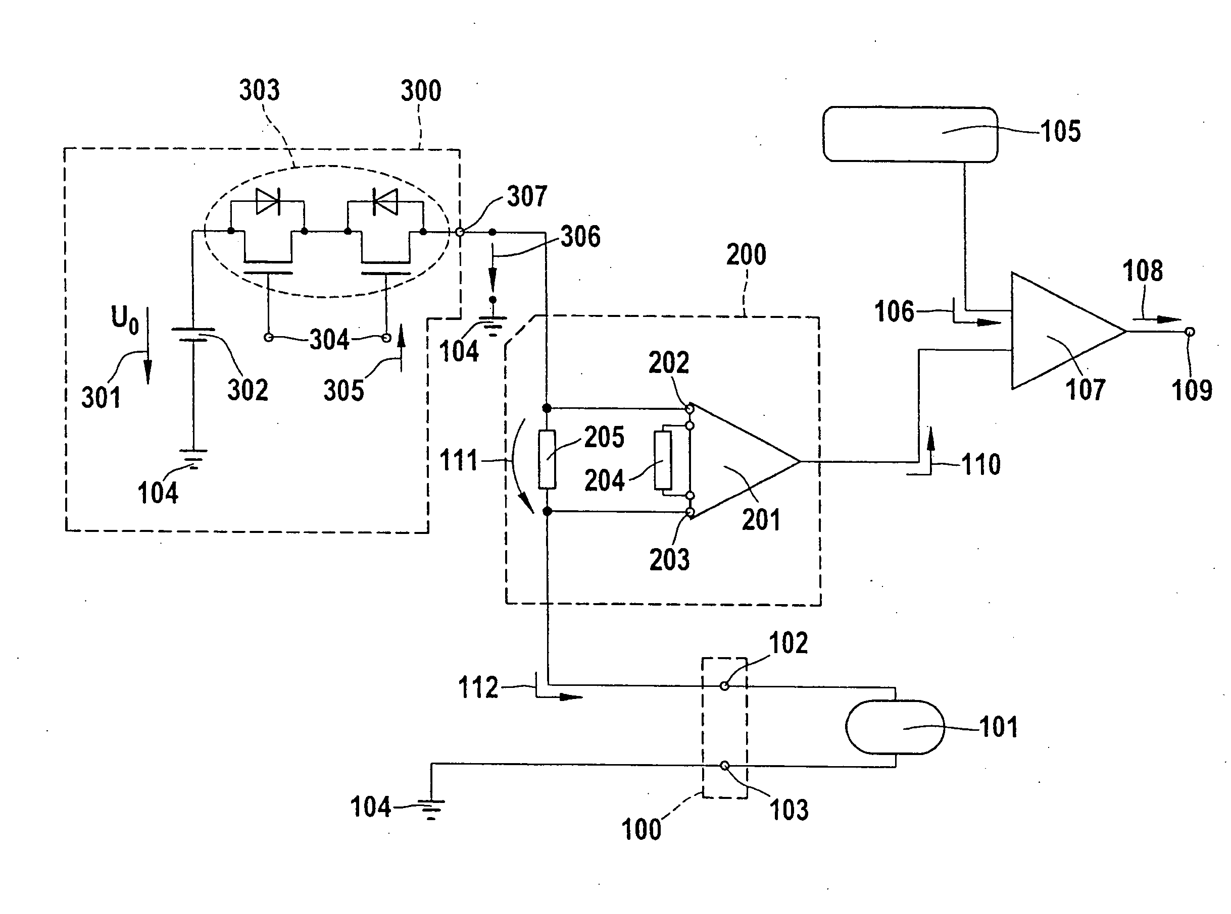 Sensor interface with integrated current measurement