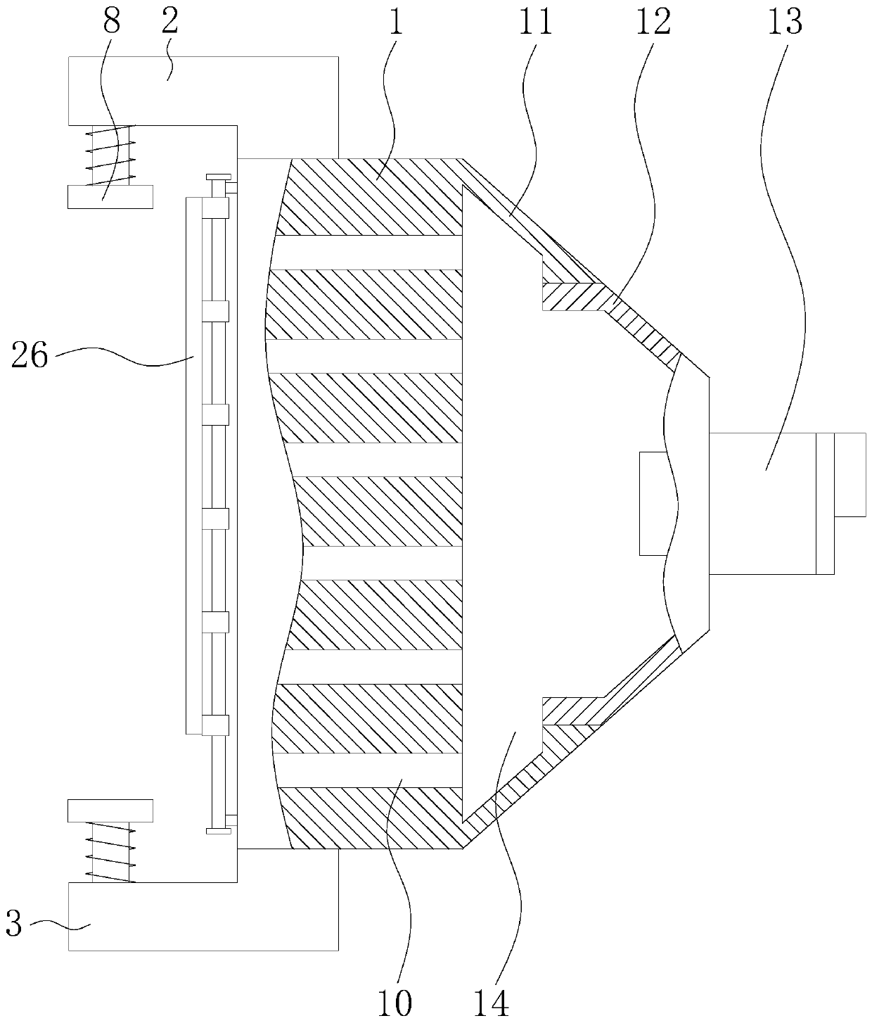 A kind of fast processing machine and processing method for steel structure section steel cutting fracture