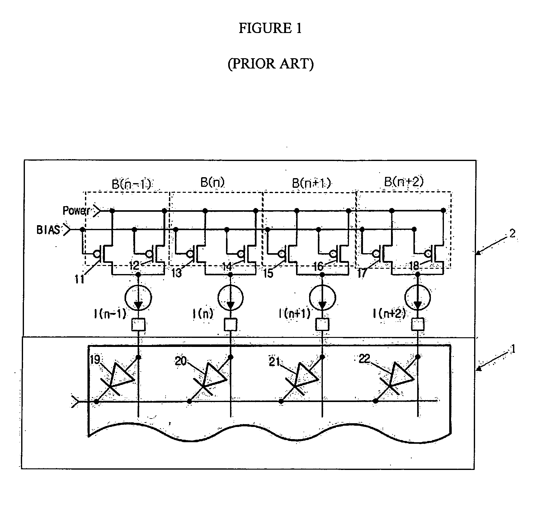 Driving circuit for an organic electroluminescence display