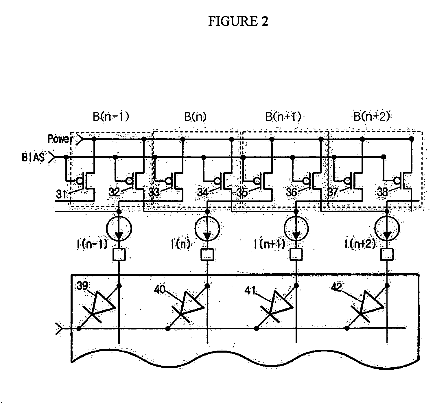 Driving circuit for an organic electroluminescence display