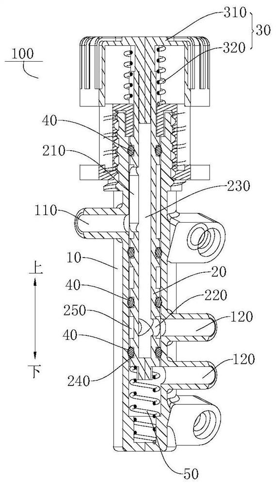 Waterway switching device, waterway system of vacuum cleaner and vacuum cleaner