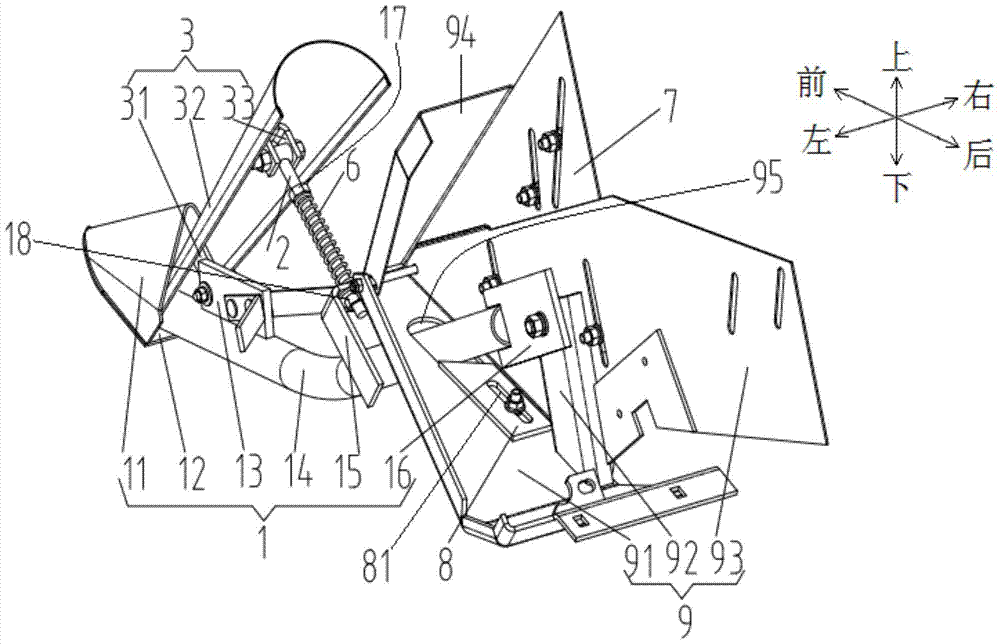 Grain divider, agricultural machine having same and method for preventing crop loss