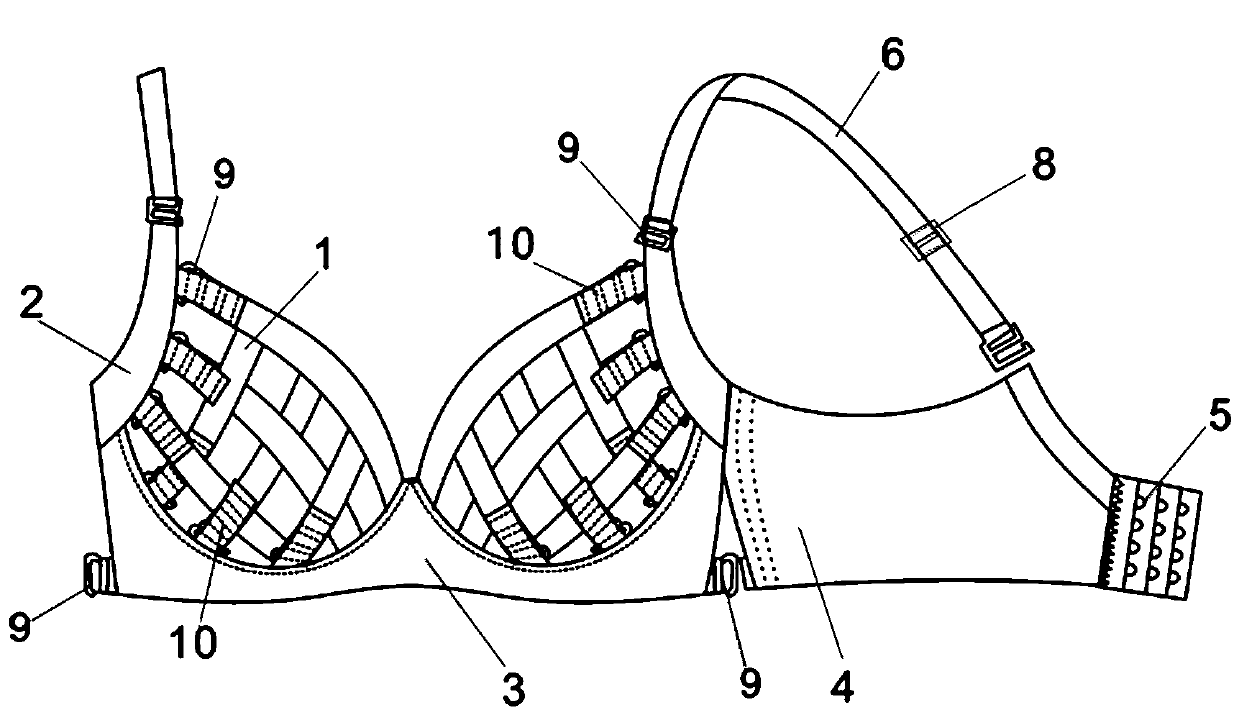 Adjustable bra capable of changing size infinitely