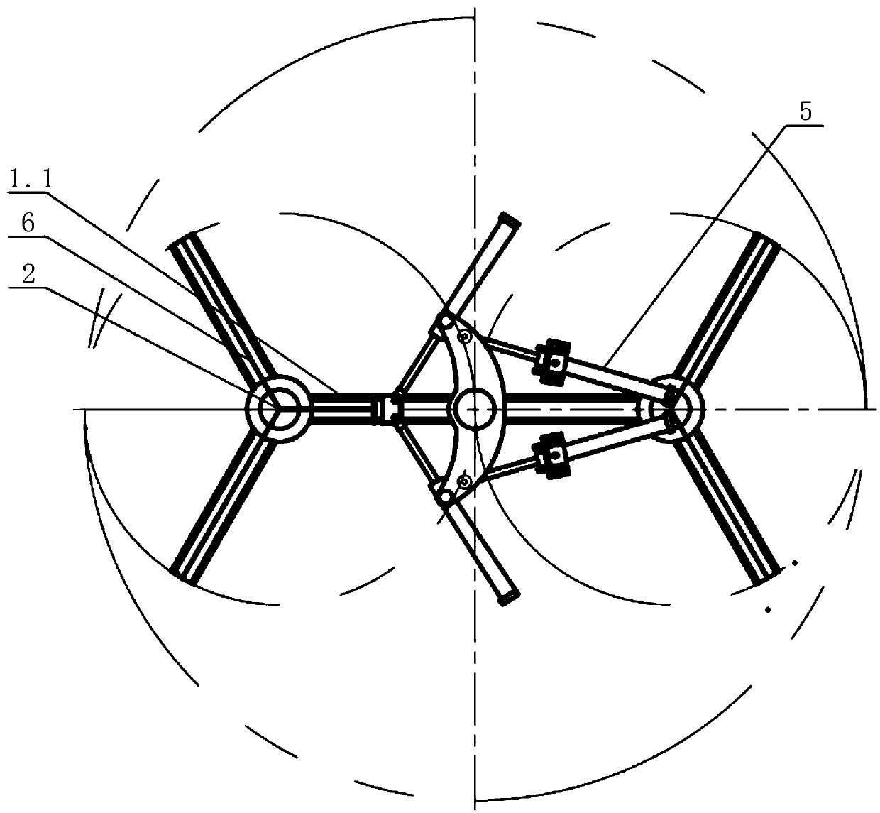 Swing-type diameter-variable envelope forming full-section drill tool