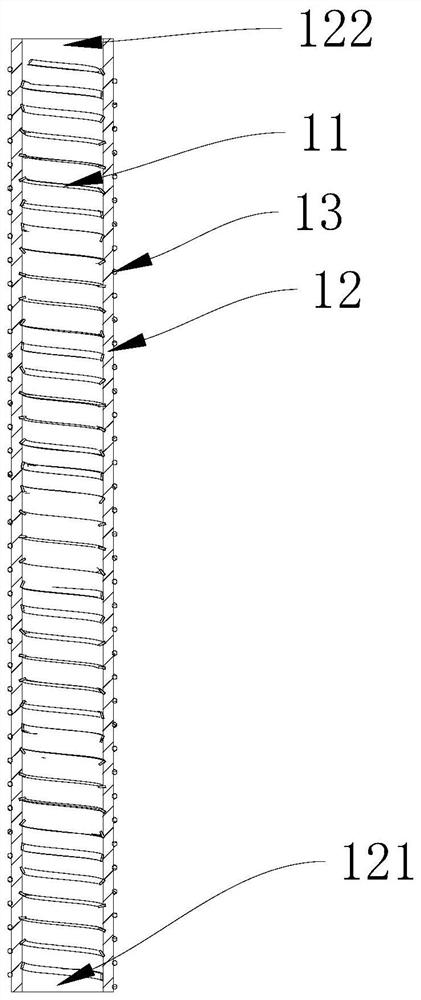 Gaseous pollutant removal structure, discharge structure and gas purification device