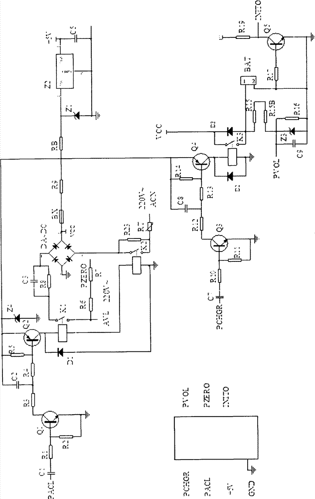 Intermittent potential point-by-point tracking type battery charging circuit