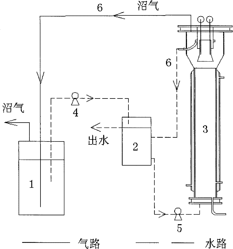 Method and device for preventing scaling of reactor and simultaneously purifying biogas