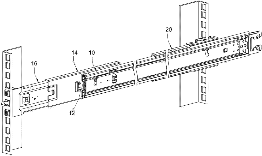 Adjustable bracket for sliding rail assembly