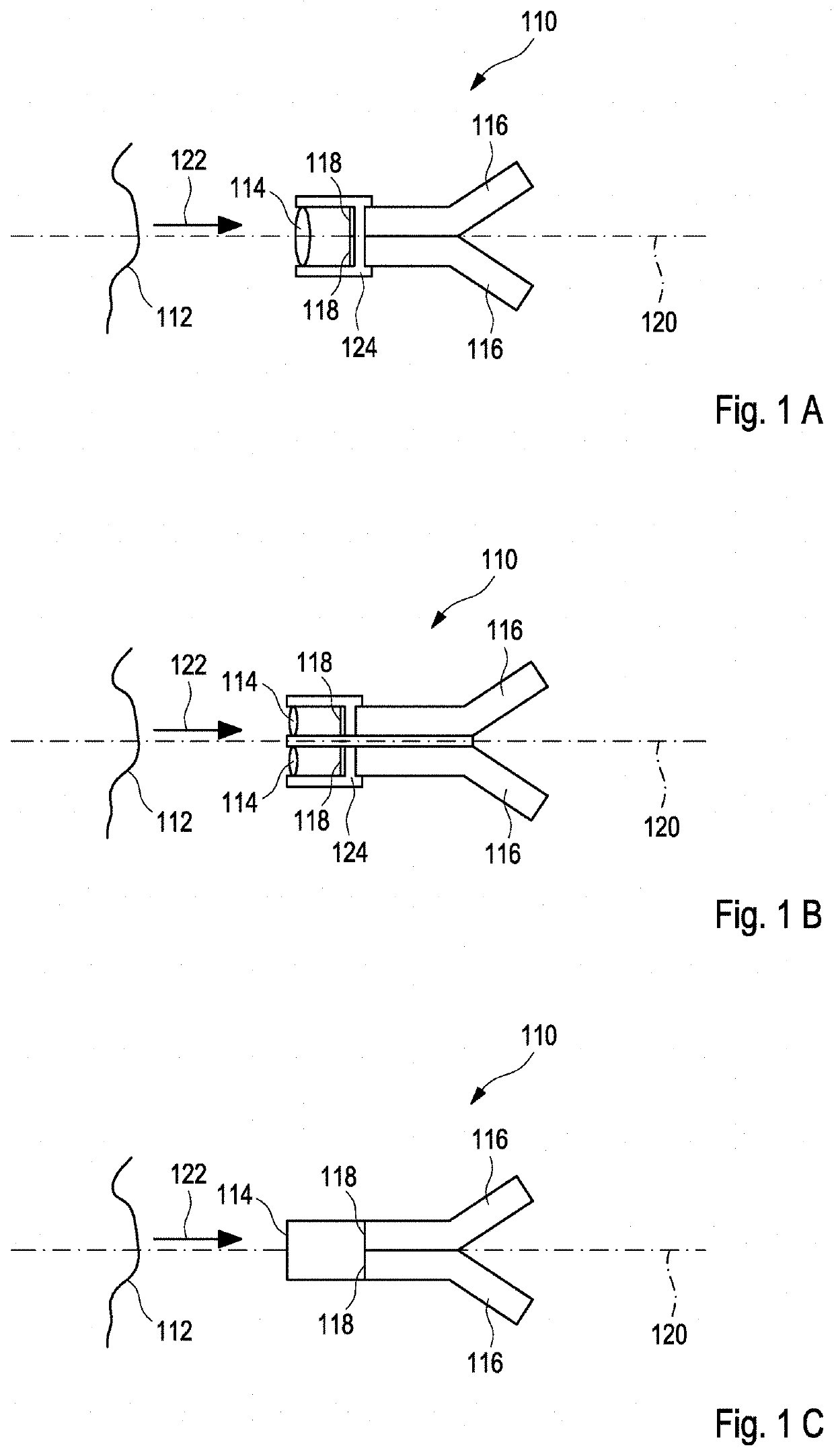 A measurement head for determining a position of at least one object