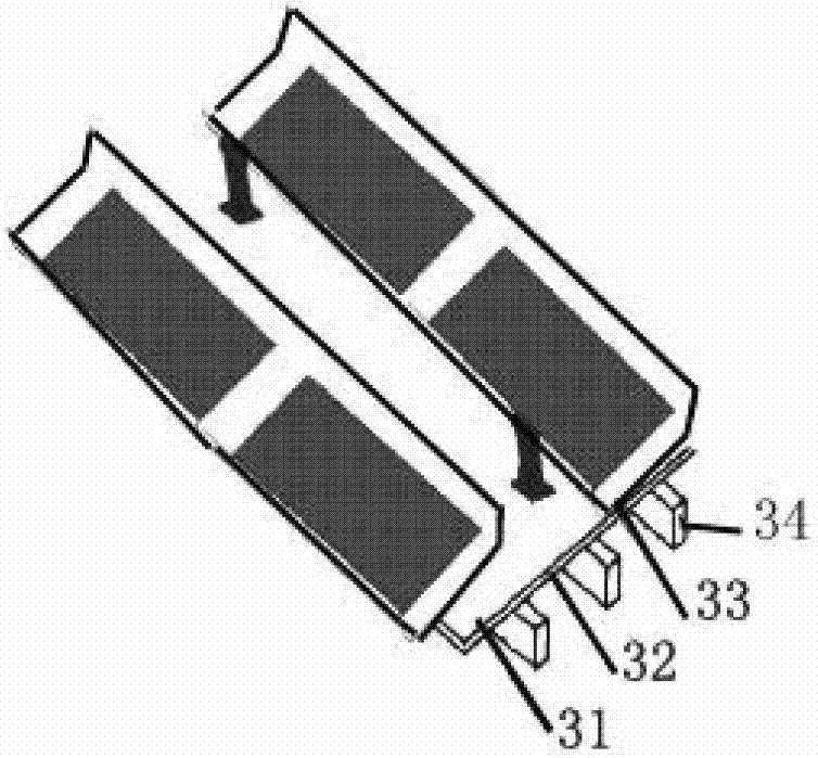 Chain-plate solar power generation waterproof integrated board system and preparation method thereof