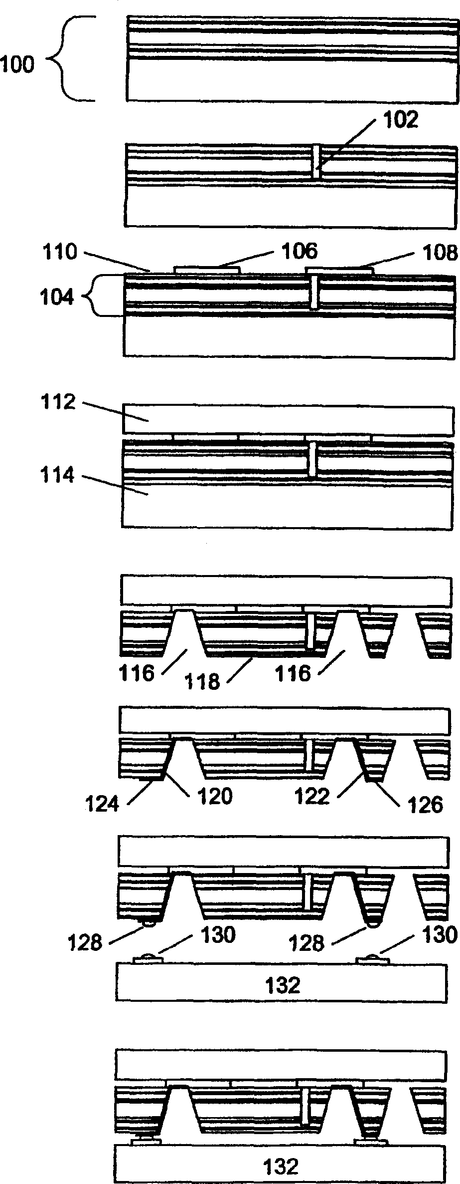 Topside active optical device apparatus and method