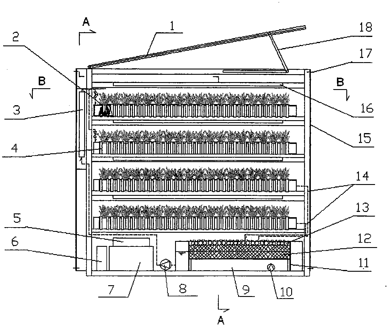 Vegetable cultivation device capable of utilizing natural light source and being detached and assembled